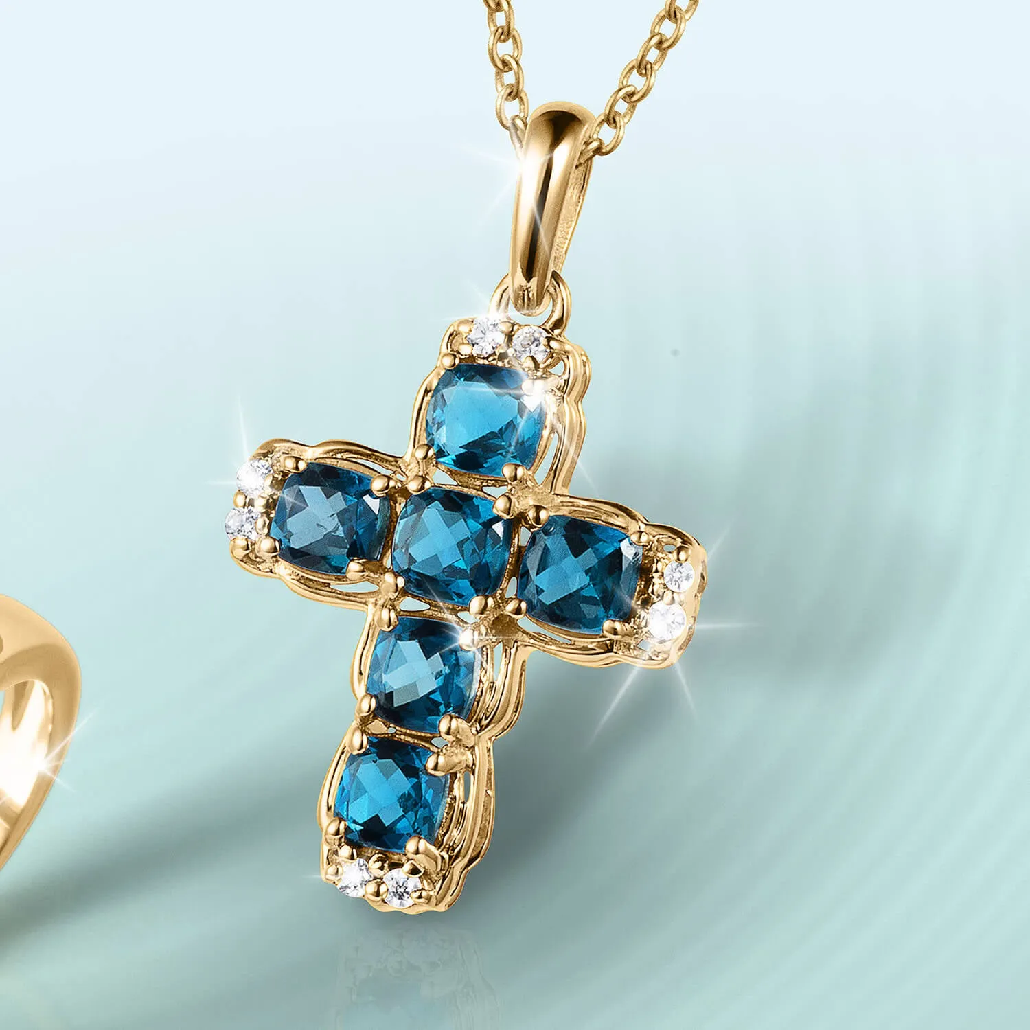 London Blue Topaz Devotion Pendant