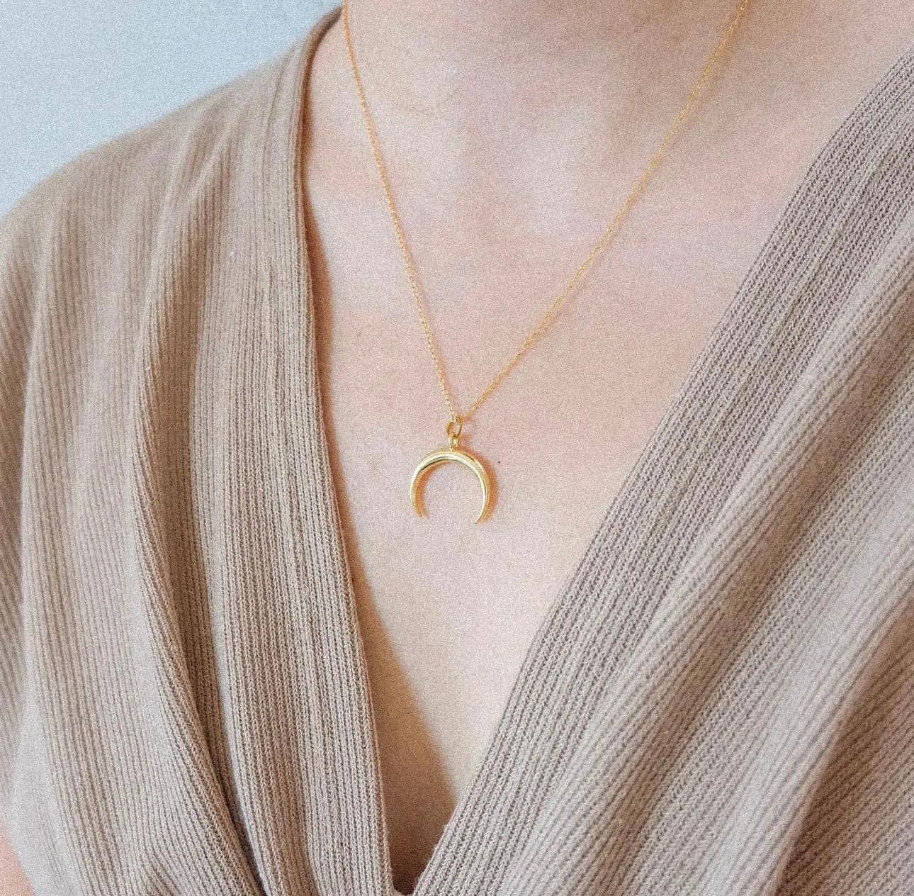 LUNE Crescent Moon Sterling Silver Necklace