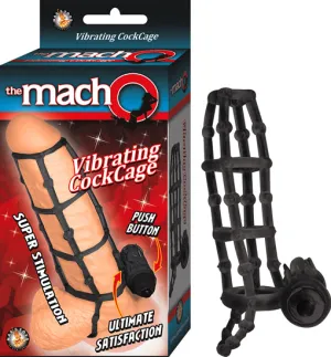 Macho Vibrating Cockcage Black