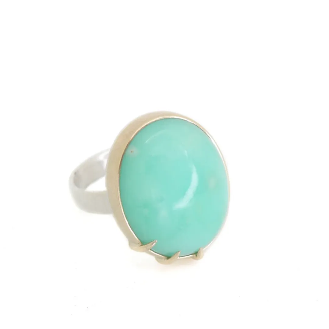 Melon Chrysoprase Vanity Ring