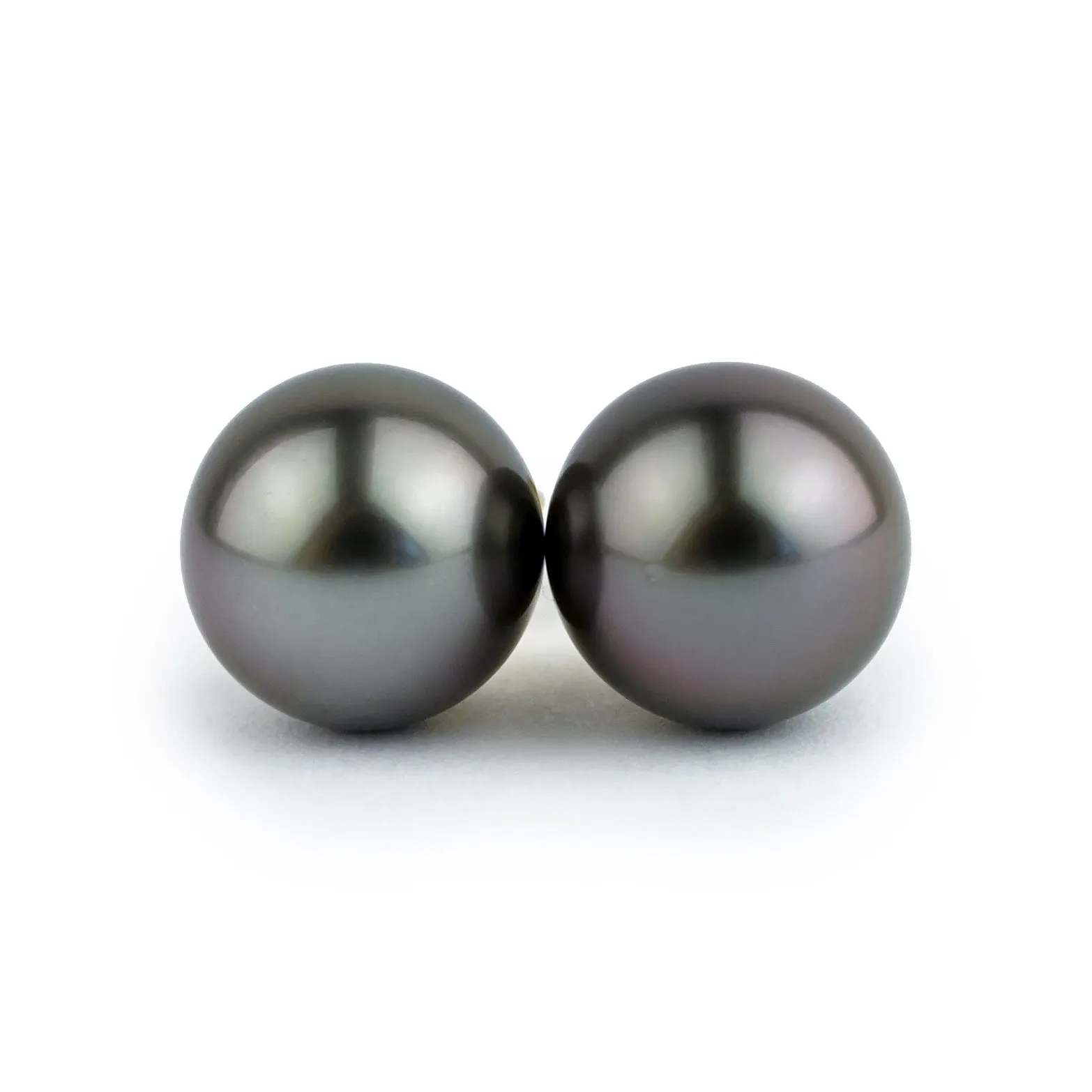 Midnight Purple 10.5mm Tahitian Pearl Statement Stud Earrings