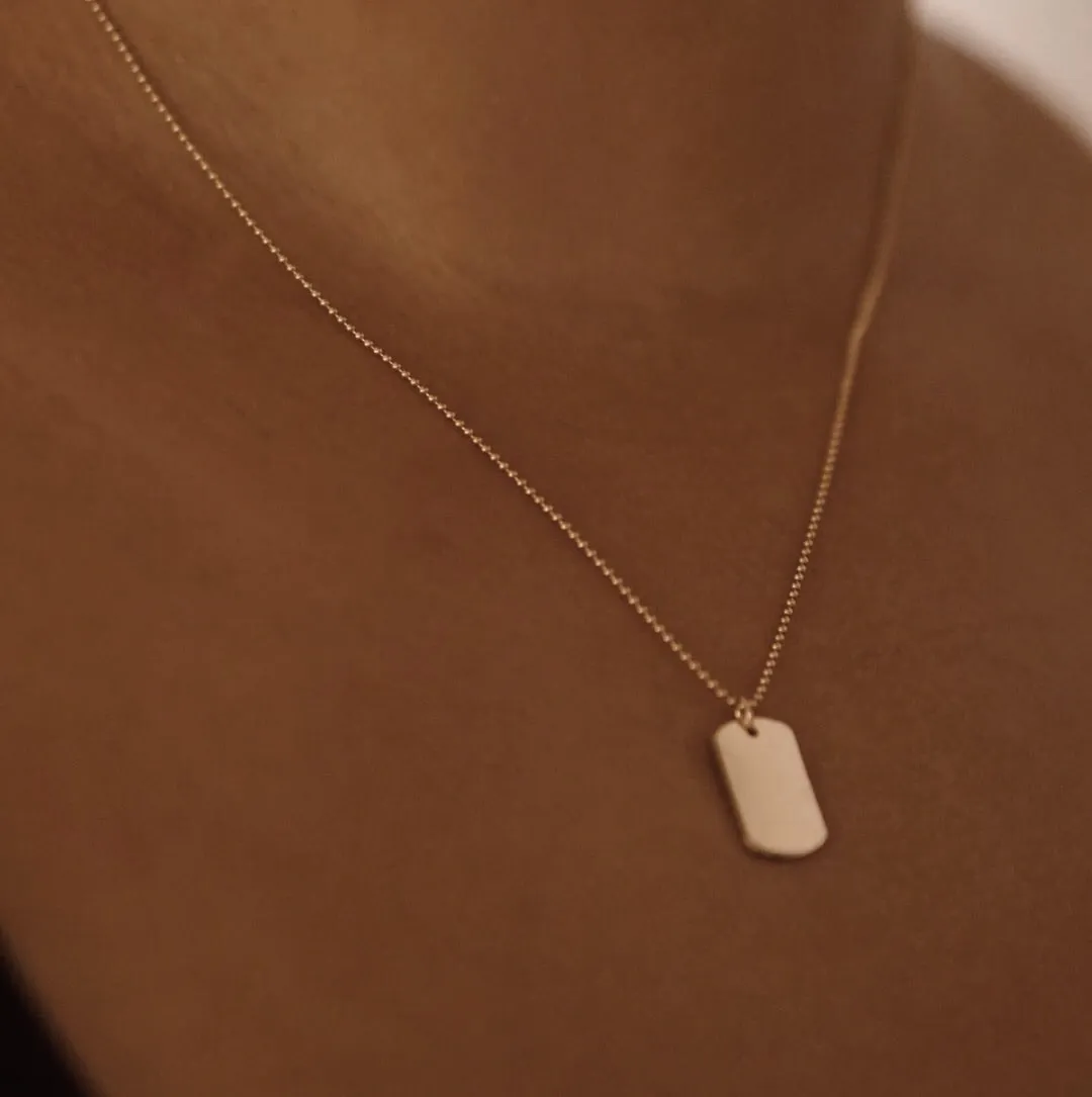 Modern Dog Tag Necklace