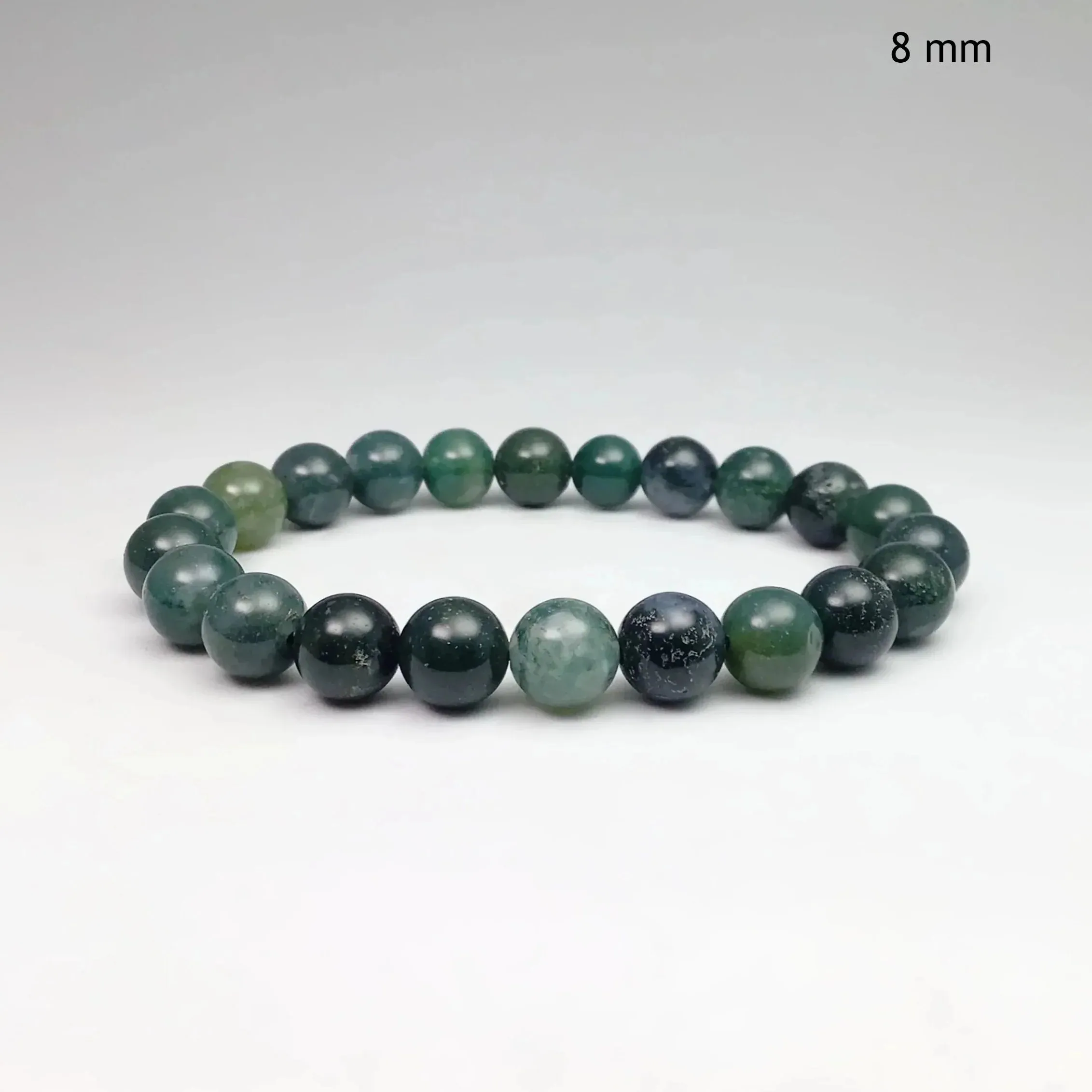 Moss Agate Beaded Bracelet