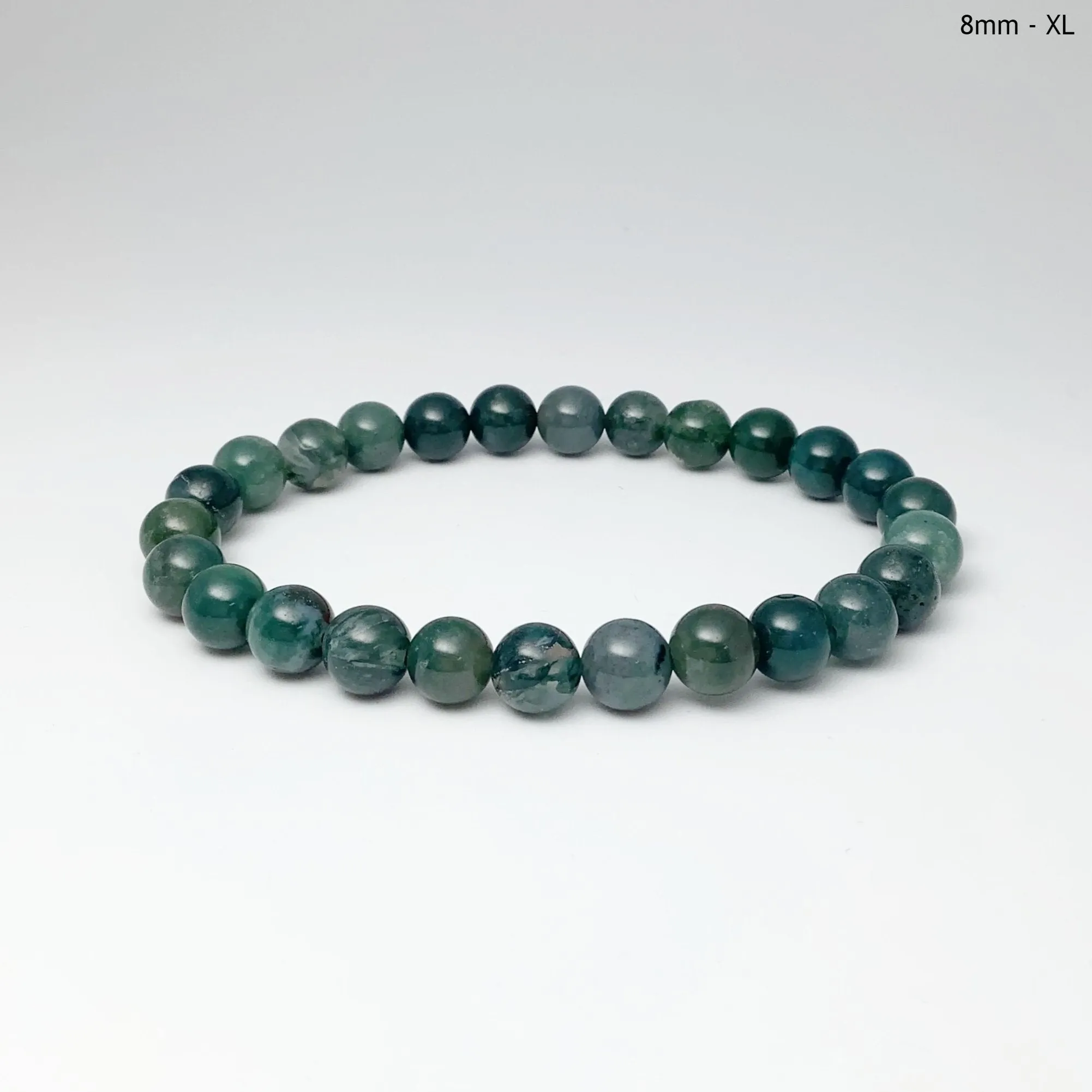 Moss Agate Beaded Bracelet