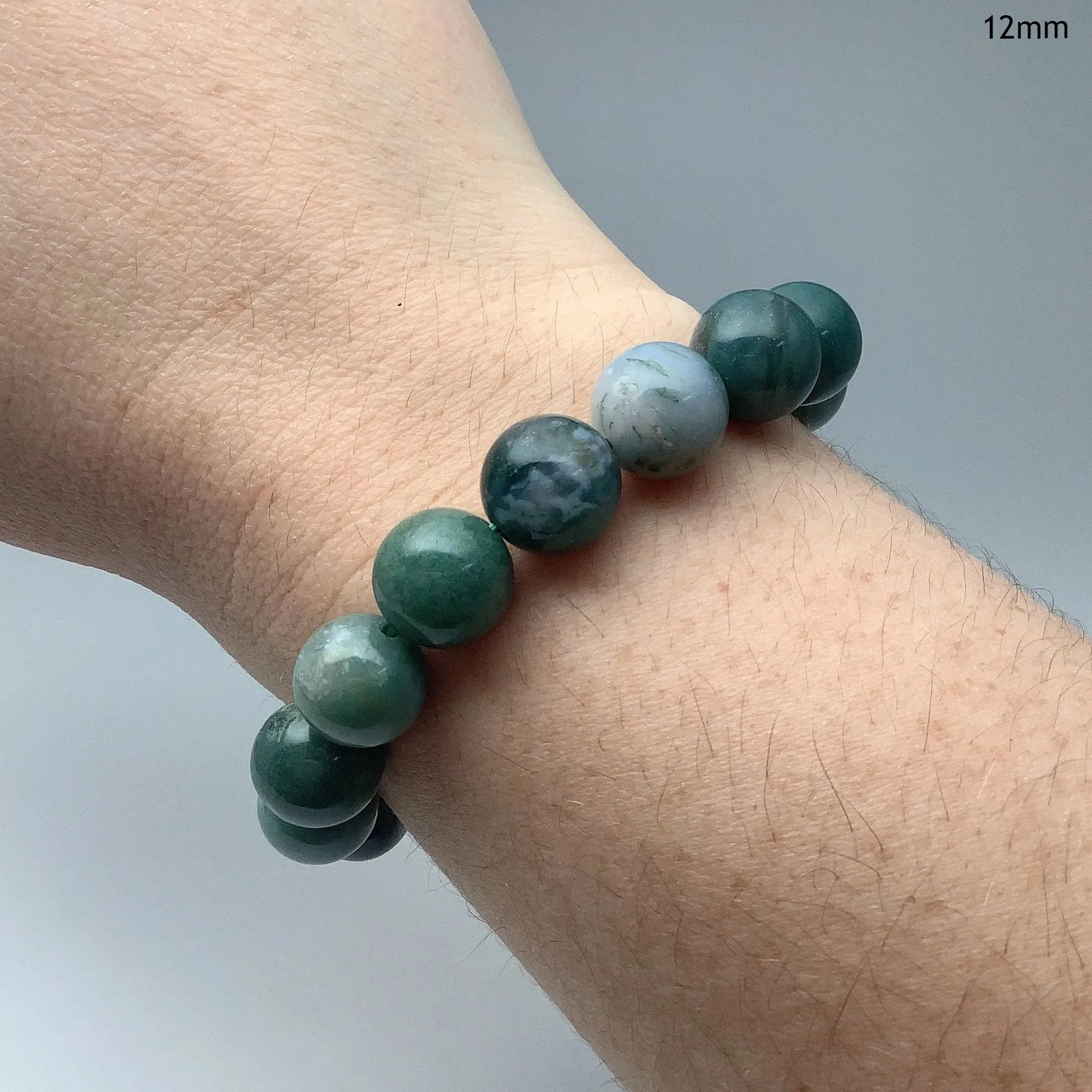 Moss Agate Beaded Bracelet