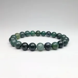 Moss Agate Beaded Bracelet