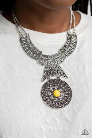 Necklaces Fetching Filigree - Yellow N2384