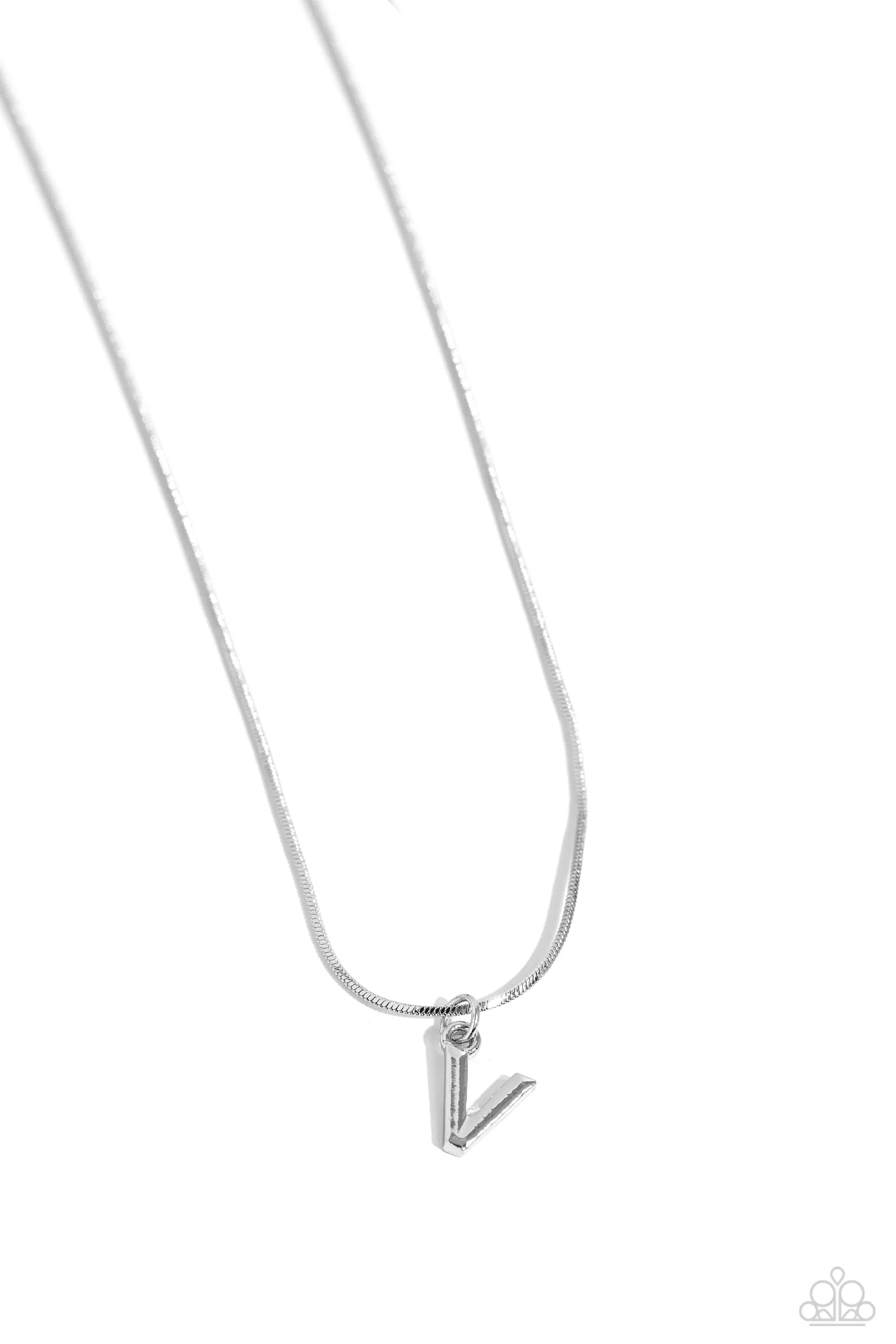 Necklaces Seize the Initial - Silver - V