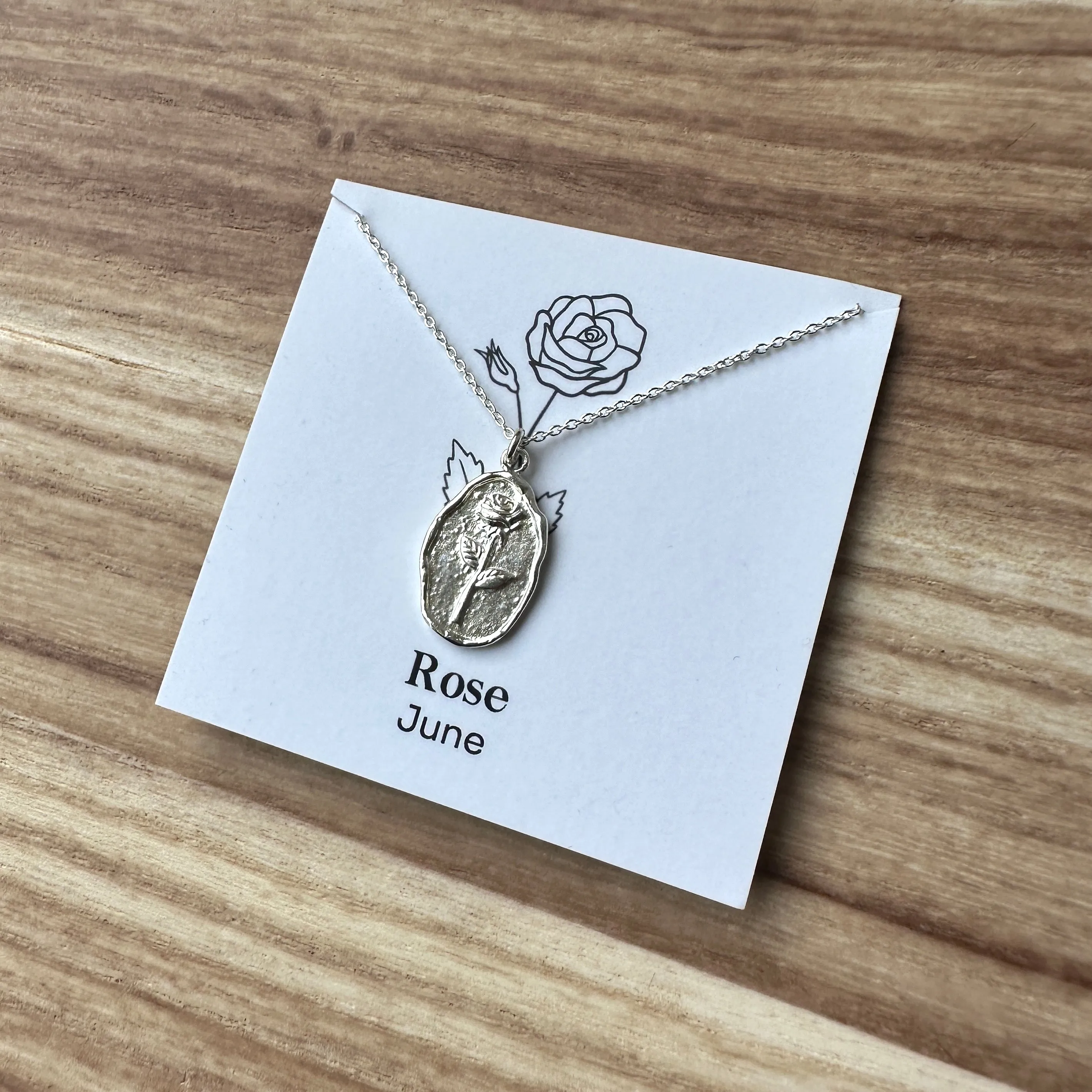 Nicole Gilbert // Birth Flower Necklace June (Rose)