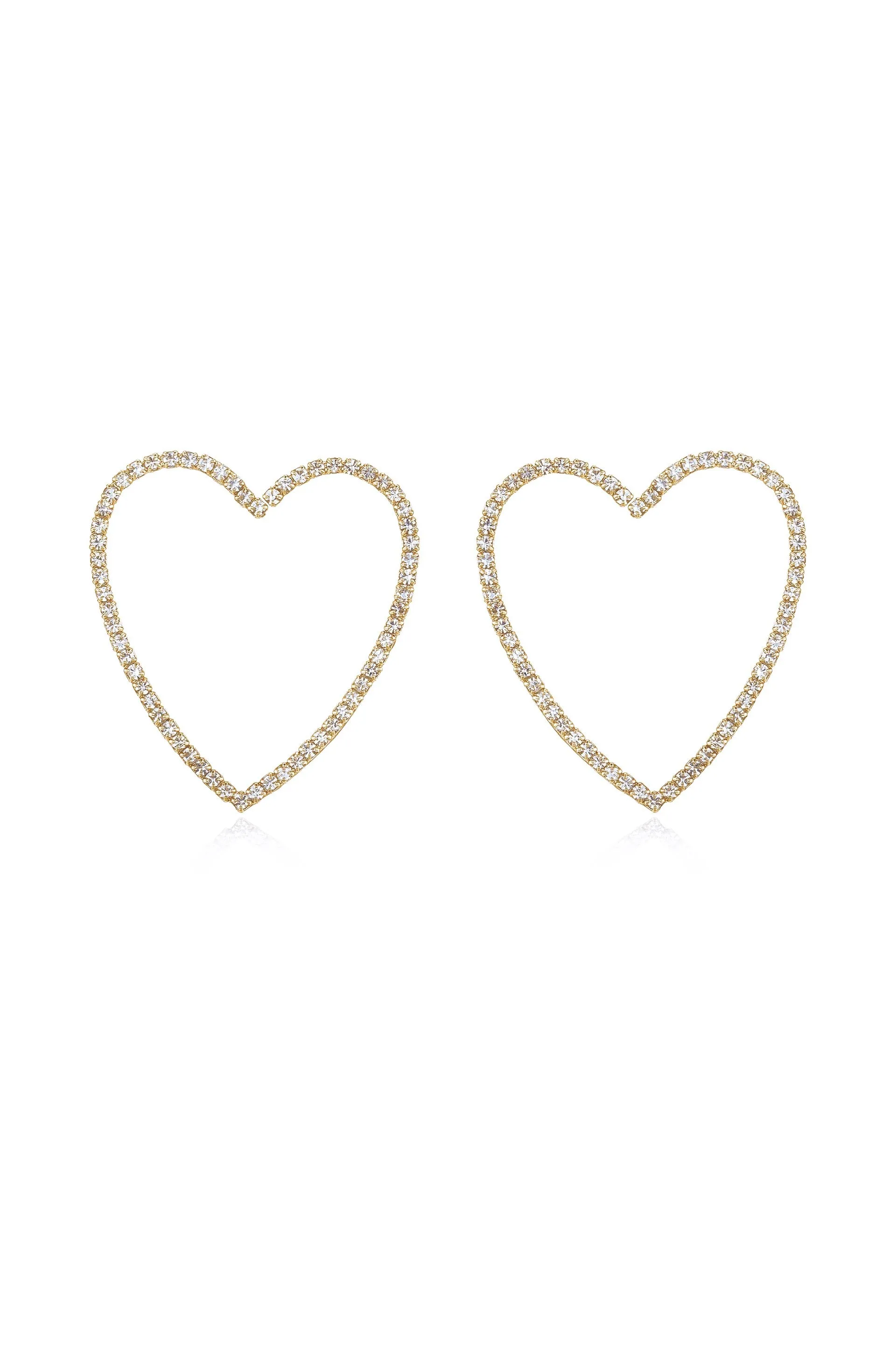 Open Your Heart Crystal Hoop Earrings