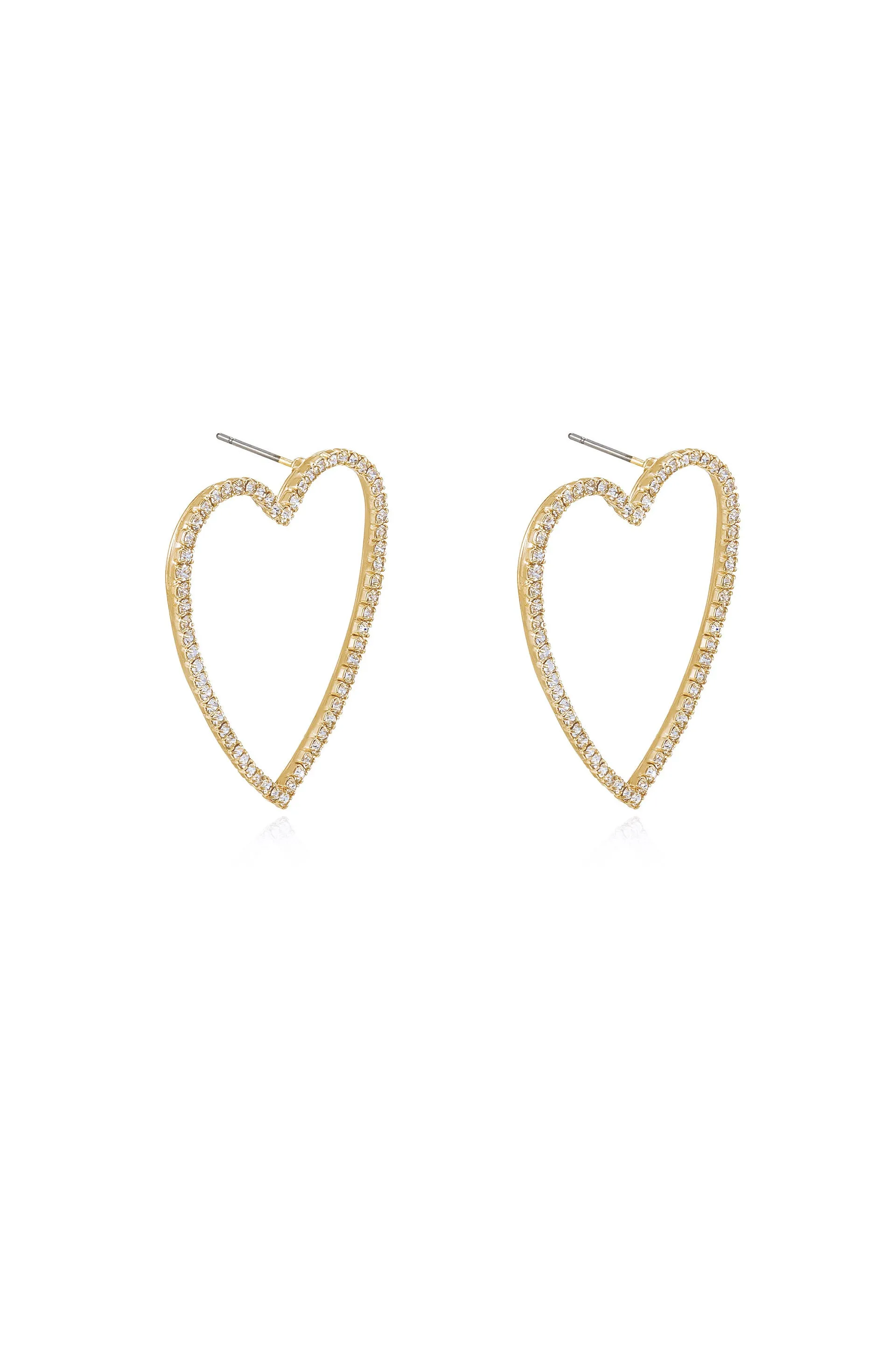 Open Your Heart Crystal Hoop Earrings