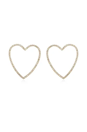 Open Your Heart Crystal Hoop Earrings