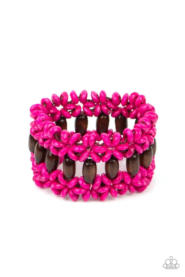 Paparazzi Bracelet ~ Bali Beach Retreat - Pink