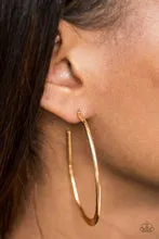 Paparazzi Center Of Eccentric - Gold Earrings