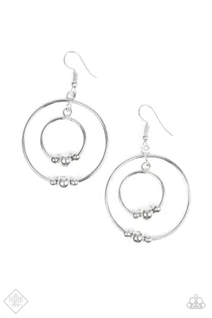 Paparazzi Earring ~ Center of Attraction  - Silver