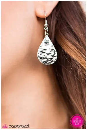 Paparazzi Earring ~ Water Under the Bridge  - Silver