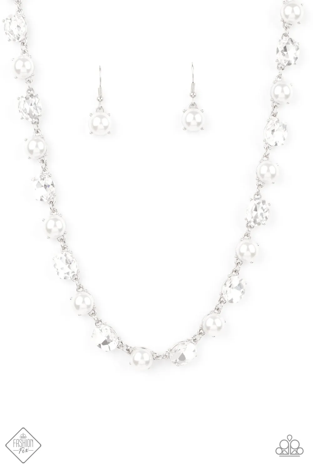 PAPARAZZI Go-Getter Gleam - White Necklaces