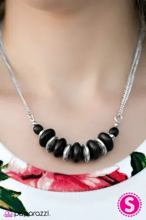 Paparazzi Necklace ~ On Mountain Time - Black