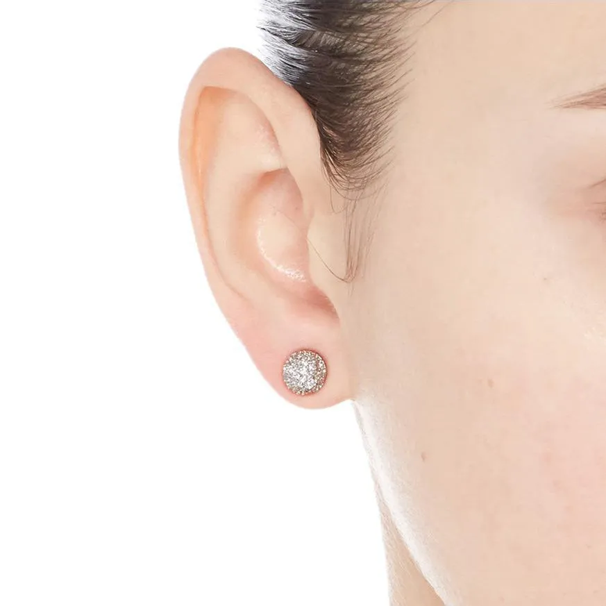 PAVÉ DOME STUD EARRINGS