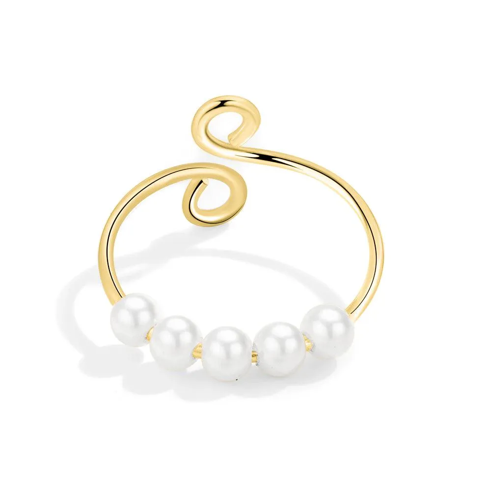 Pearl Beads Anxiety Fidget Ring