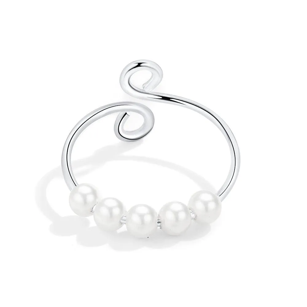 Pearl Beads Anxiety Fidget Ring