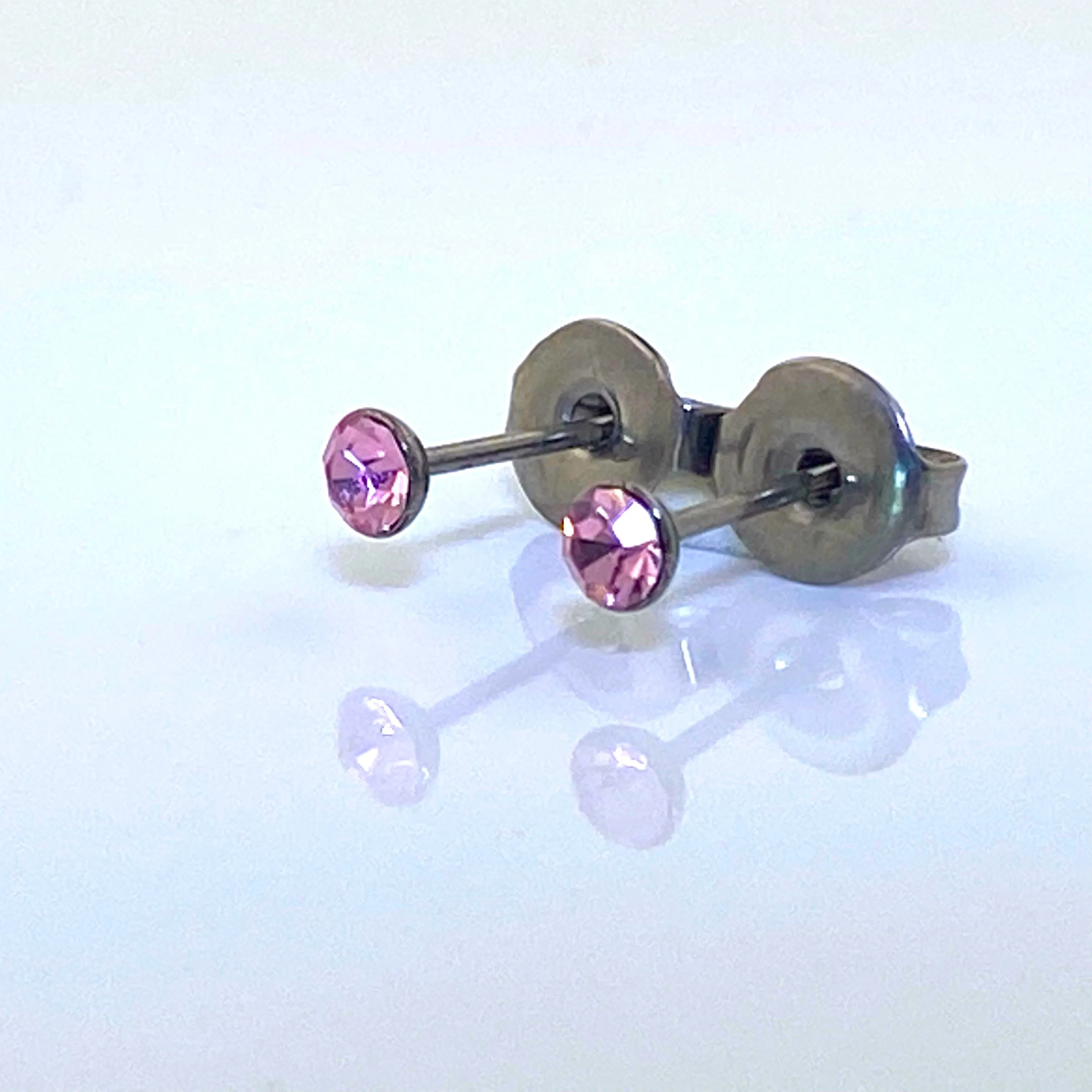 Pink Gem Studs