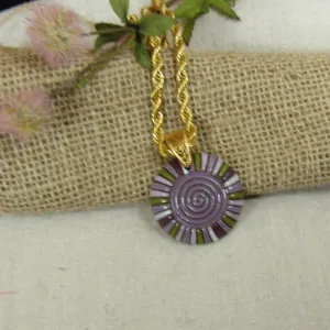 Purple & Lilac Handmade Pendant Necklace