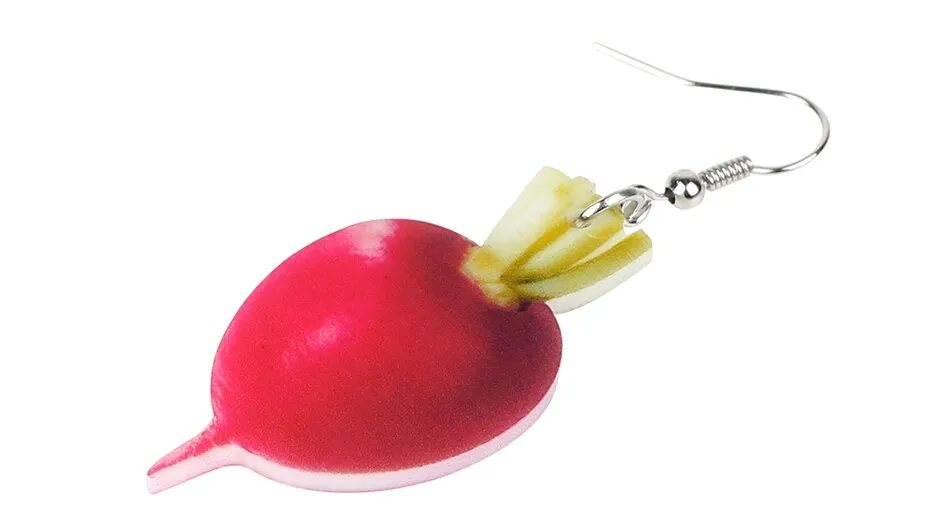 Realitic Radish Earrings