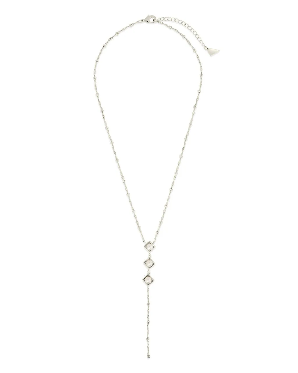 Reine Triple Pearl Lariat Necklace