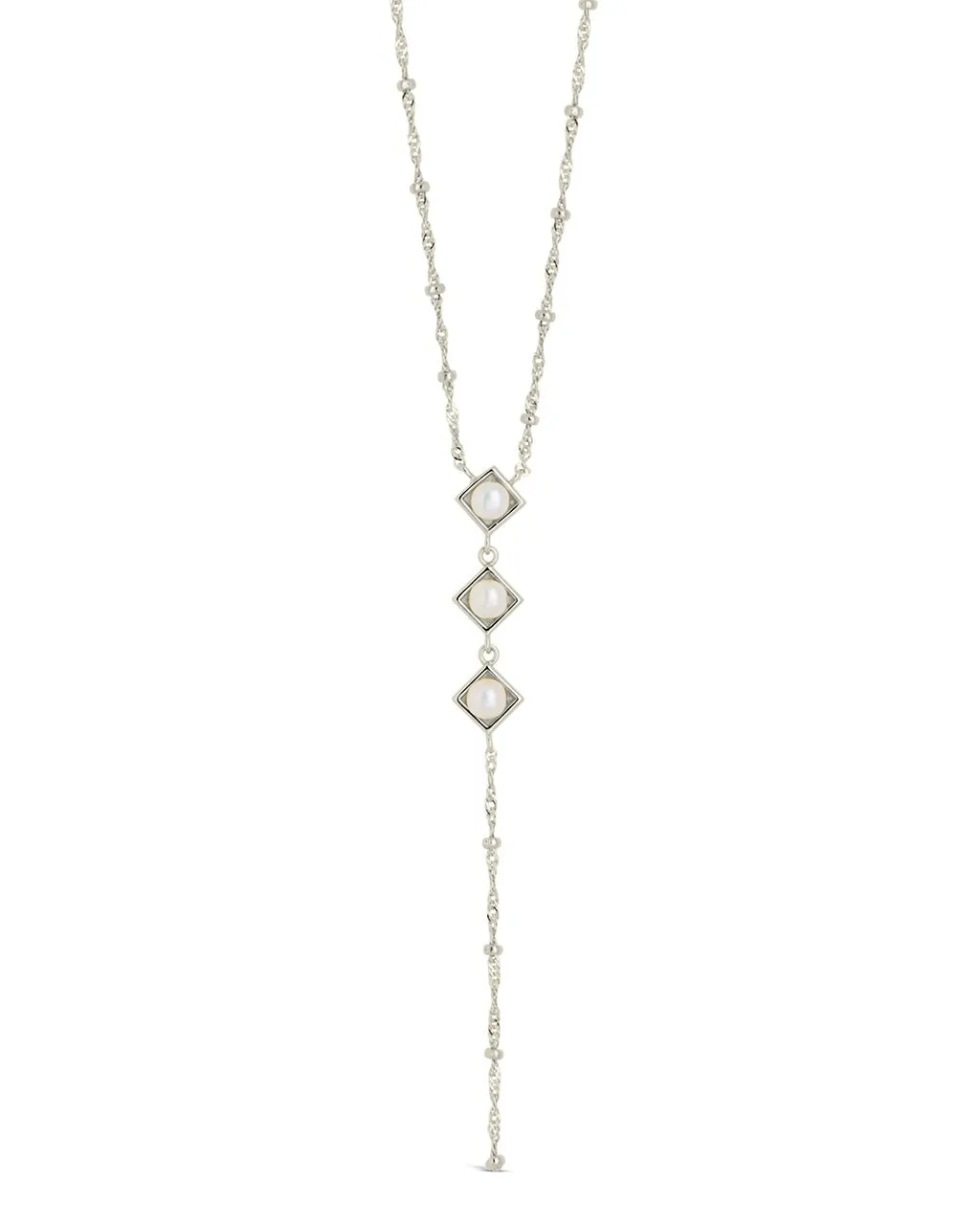 Reine Triple Pearl Lariat Necklace