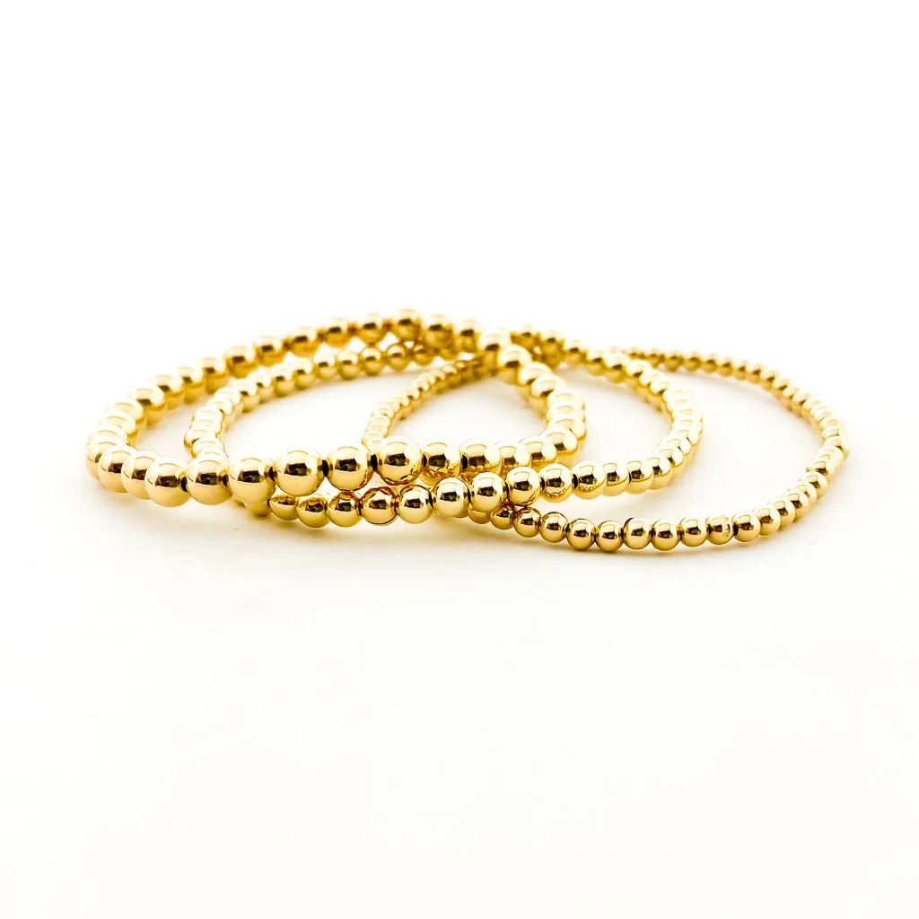 Scarlett Grace Beaded Bracelet Set | Gold