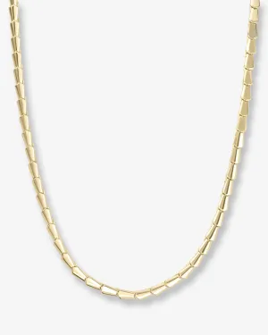 Serpent Collar Necklace 18" - Gold