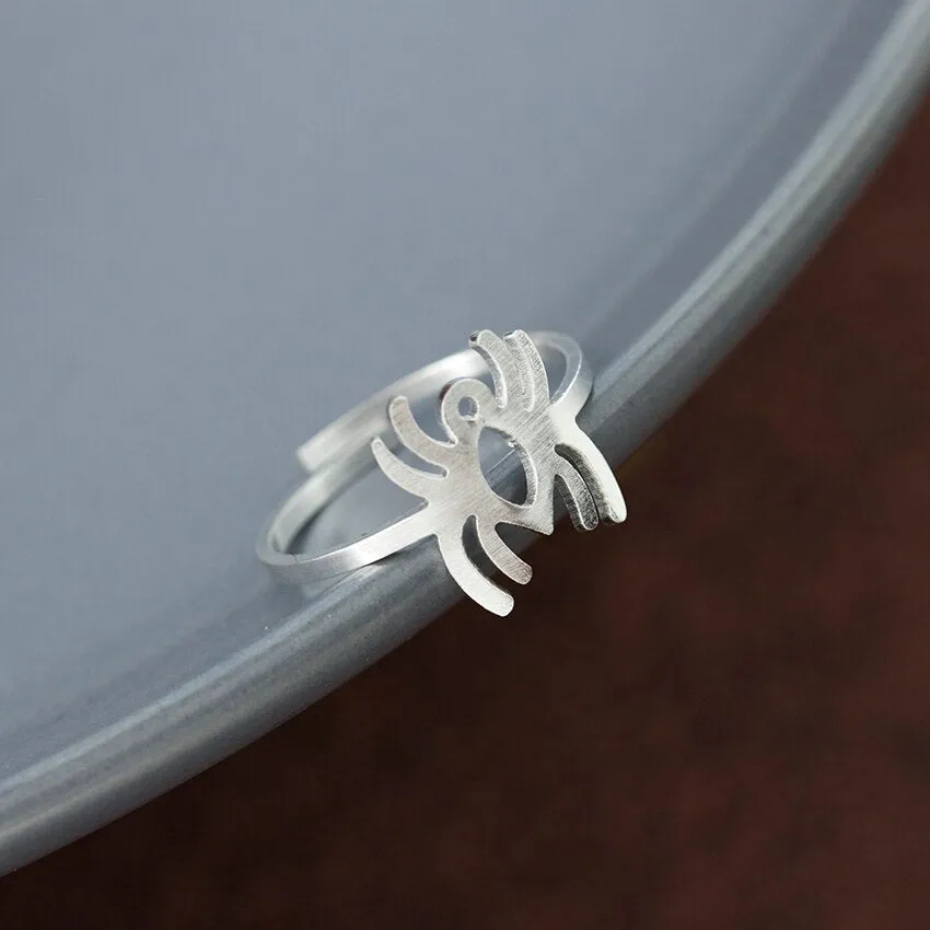 Simple Stainless Steel Spider Ring Adjustable