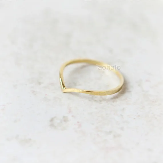 Skinny Chevron Ring in sterling silver