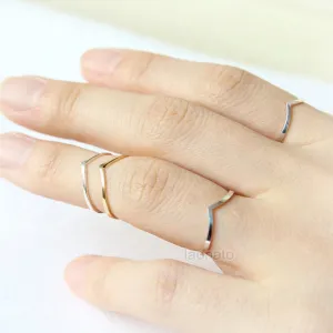 Skinny Chevron Ring in sterling silver