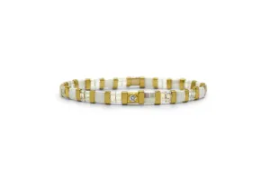 So Colorful! Diamond CZ Morse Code Tila Bracelet