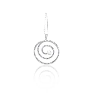 Spiral Diamond Pendant