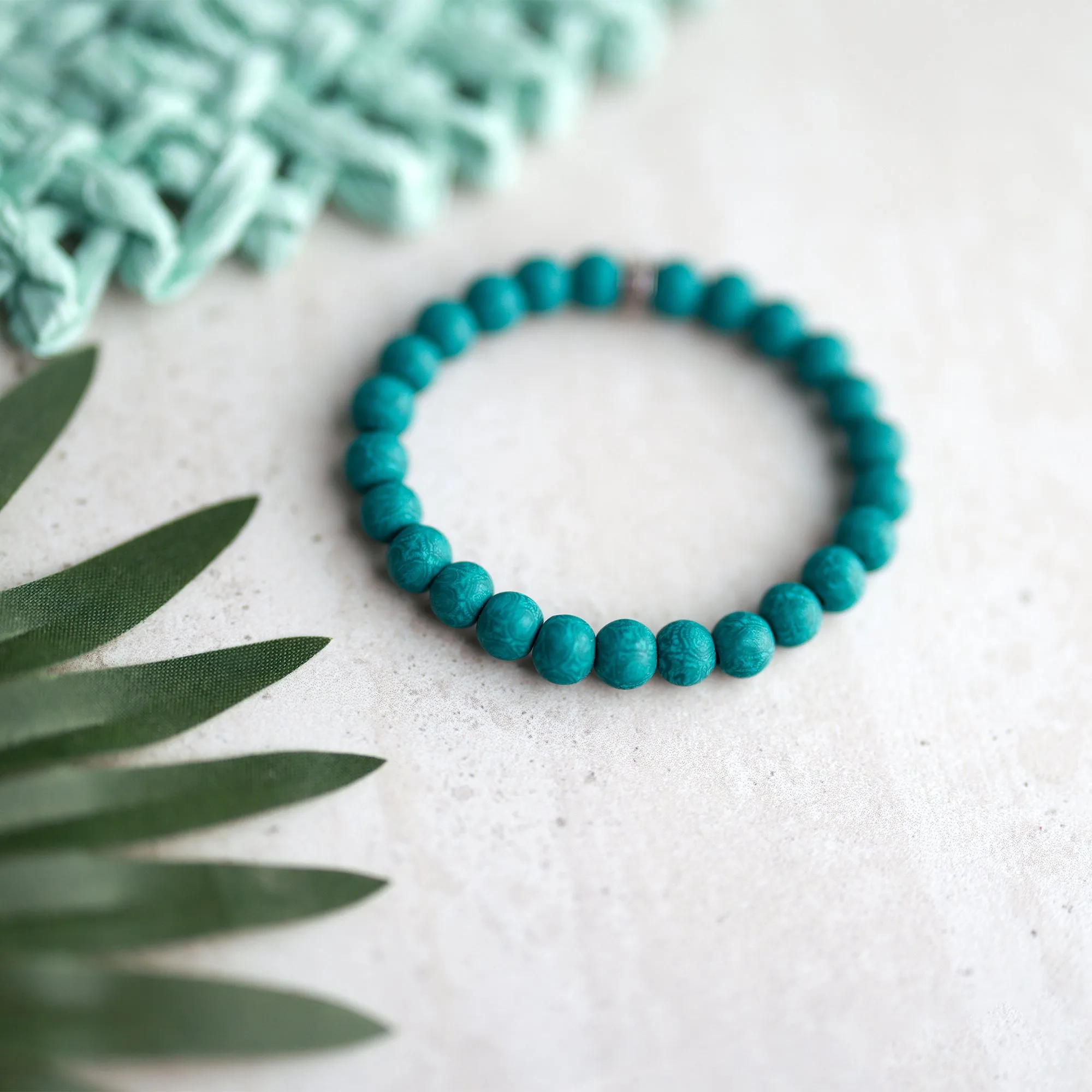 Teal Tile Stack Bracelet