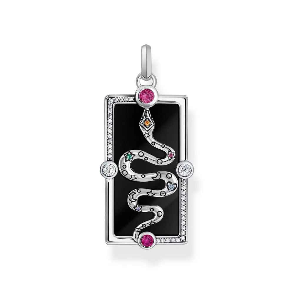 Thomas Sabo Sterling Silver Cosmic Black Onyx Sanke pendant