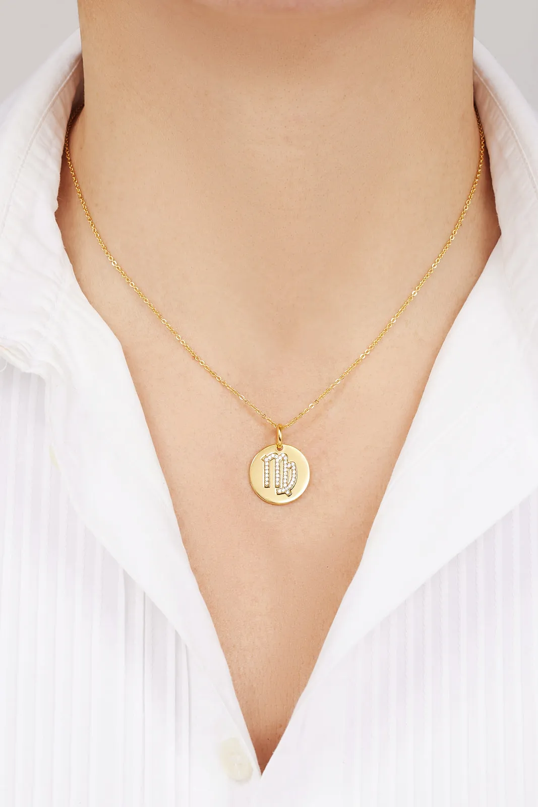 Virgo gold vermeil necklace