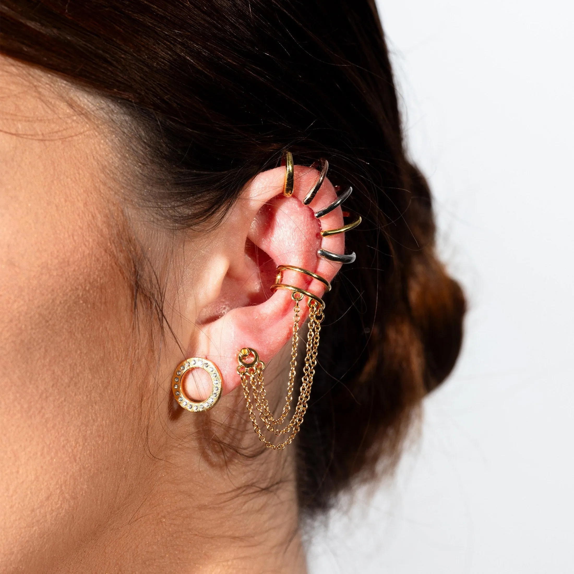 Waterfall High Ear Multi Colour Cuff