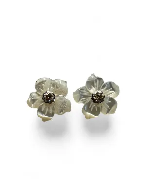 WHITE STUD EARRINGS