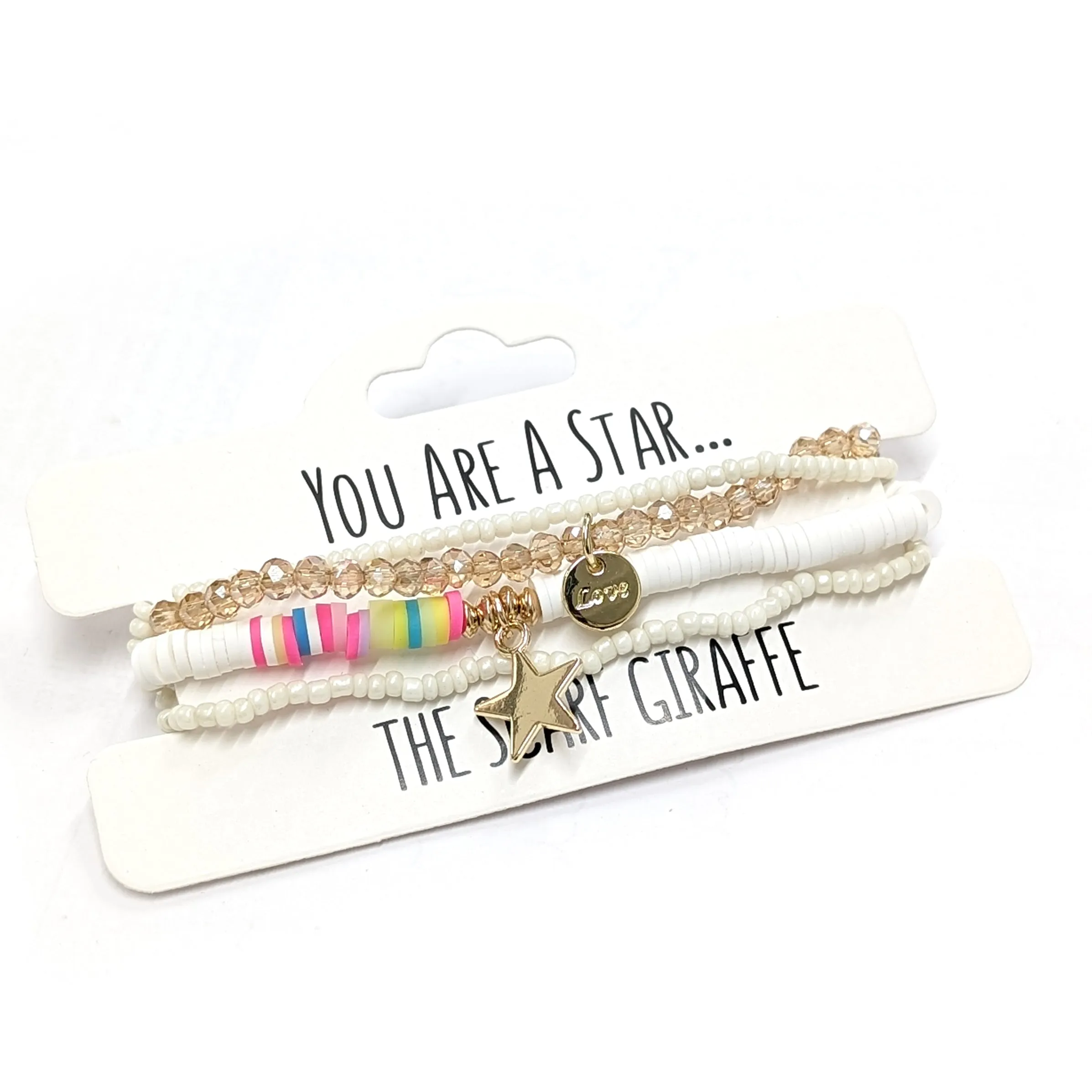 'You Are A Star' Bracelet Set - White